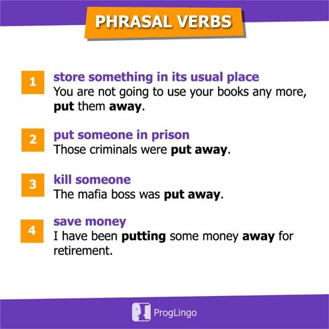Phrasal Verb - Put Away