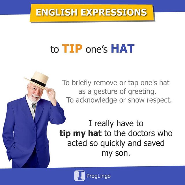 TIP one's HAT